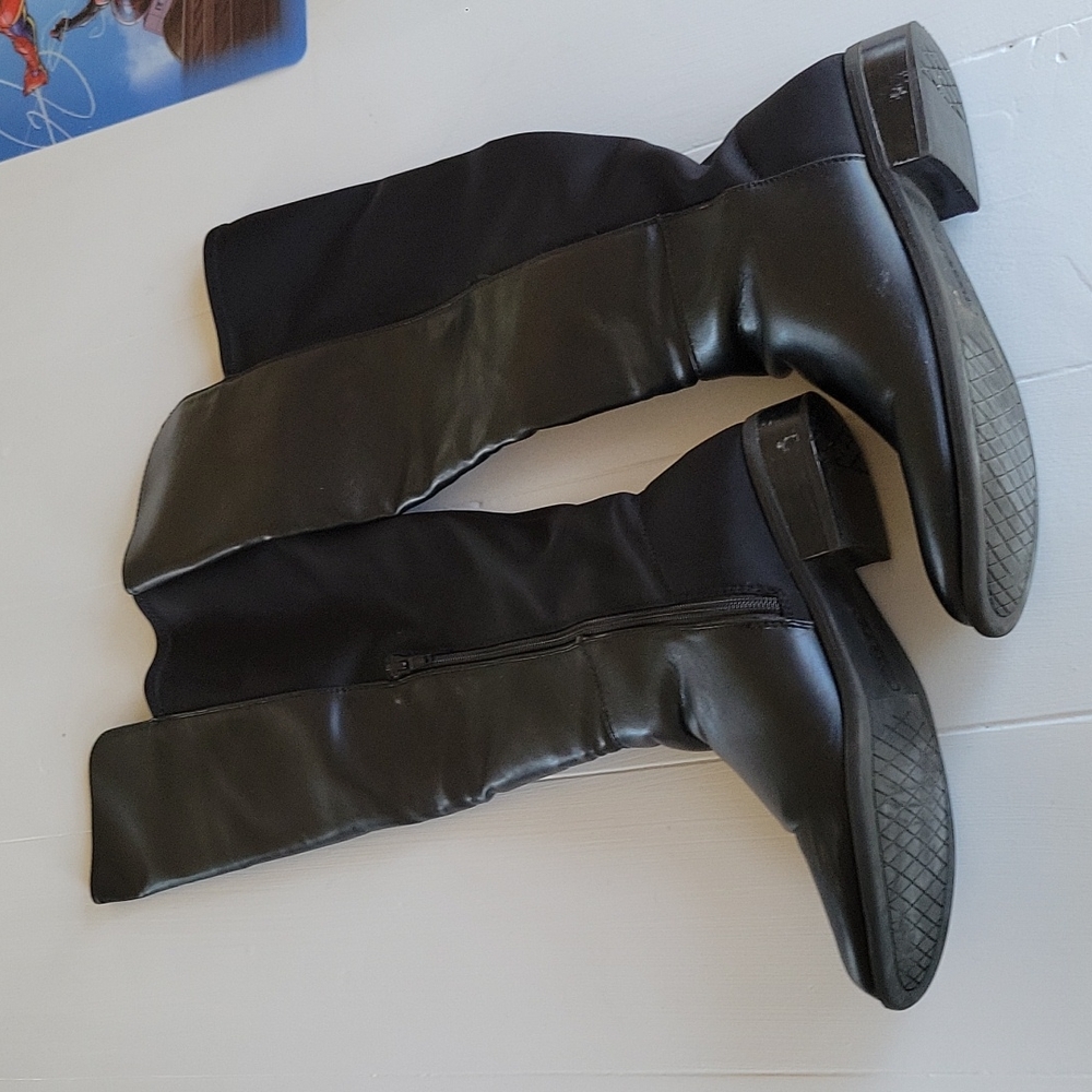 Black knee high boots